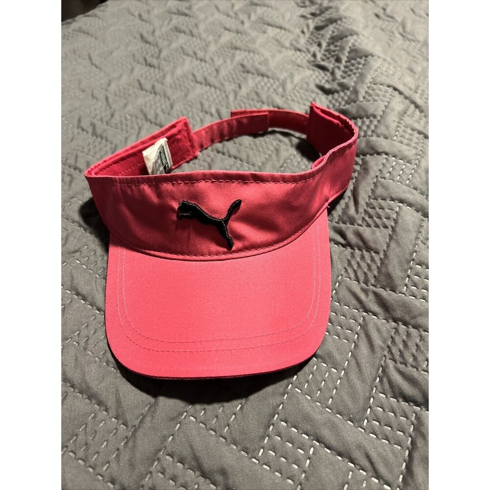 Puma Pink Womens Sun Visor Golf Adjustable Buckle Sport Embroidered Logo EUC